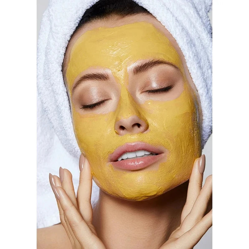 Private Label Vegan Turmeric Facial Mud Mask Firming Exfoliating Blackhead Remover Vitamin C Enriched Clay Mud Skin Care