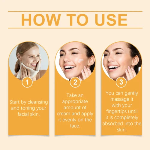 Hoygi Turmeric Vitamin C Brightening Cream Moisturizing Even Skin Tone Lighten Acne Mark Brightening Moisturizing Cream