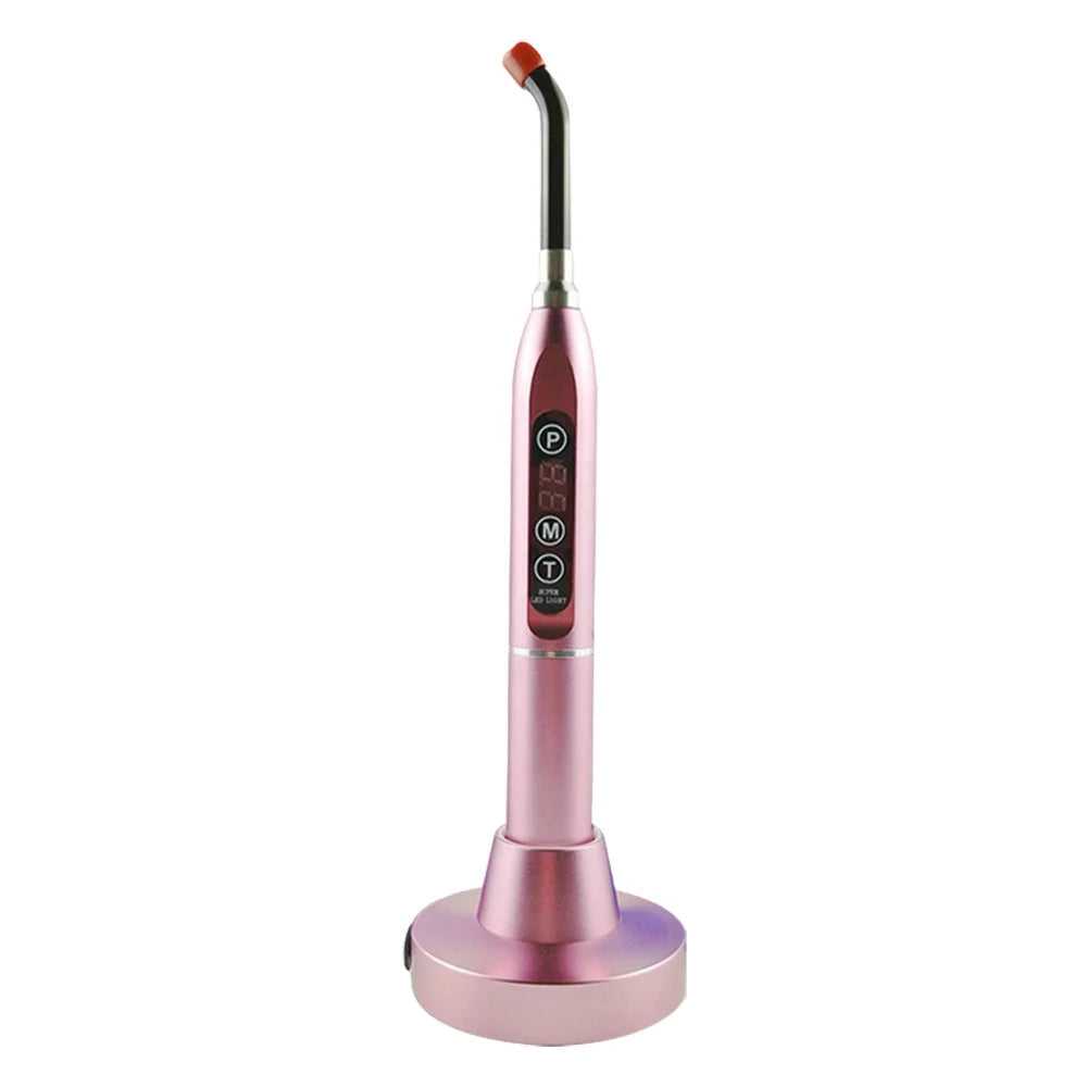 New Dental Wireless LED Curing Light Cure Lamp Pink Dental Product Dentist Tool Kits Orthodontic Use