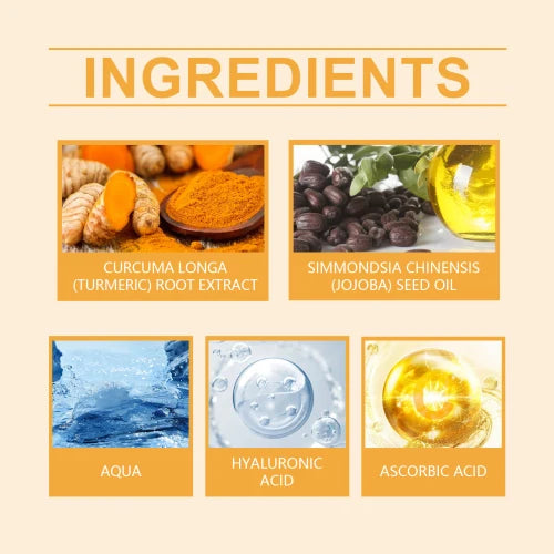 Hoygi Turmeric Vitamin C Brightening Cream Moisturizing Even Skin Tone Lighten Acne Mark Brightening Moisturizing Cream