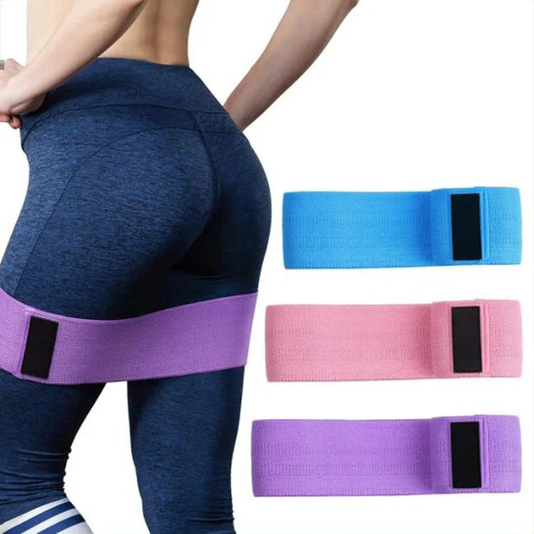 2024 New Arrival Home Workout Fitness Custom Logo Elastic Fabric Non Slip Rubber Hip Booty Yoga Resistance Band