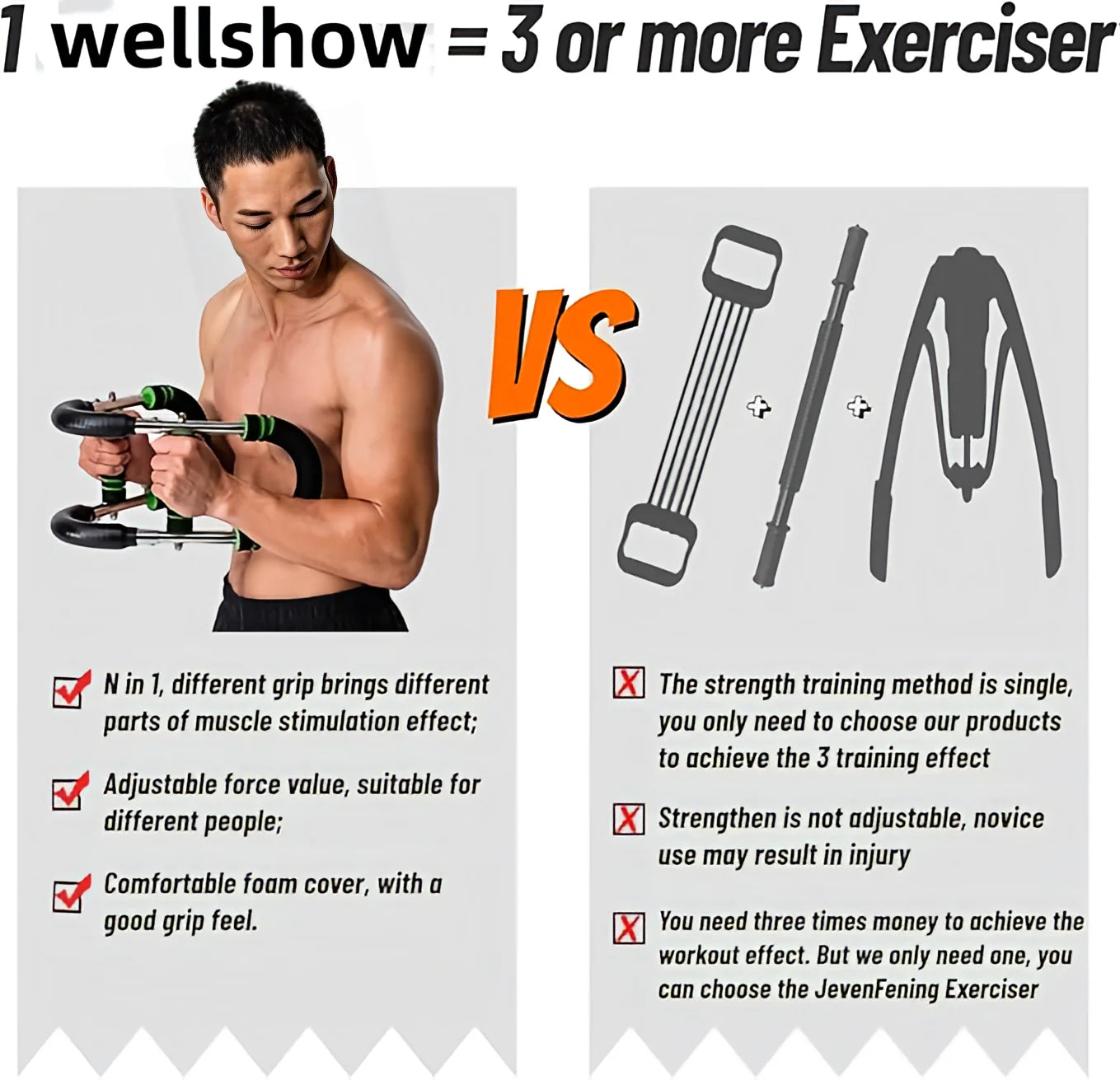 Adjustable 30KG-50KG Power Wrists Trainer Twister Arm Exerciser for Strength Cardio Training Full-Body Combo Spring Bars for Men