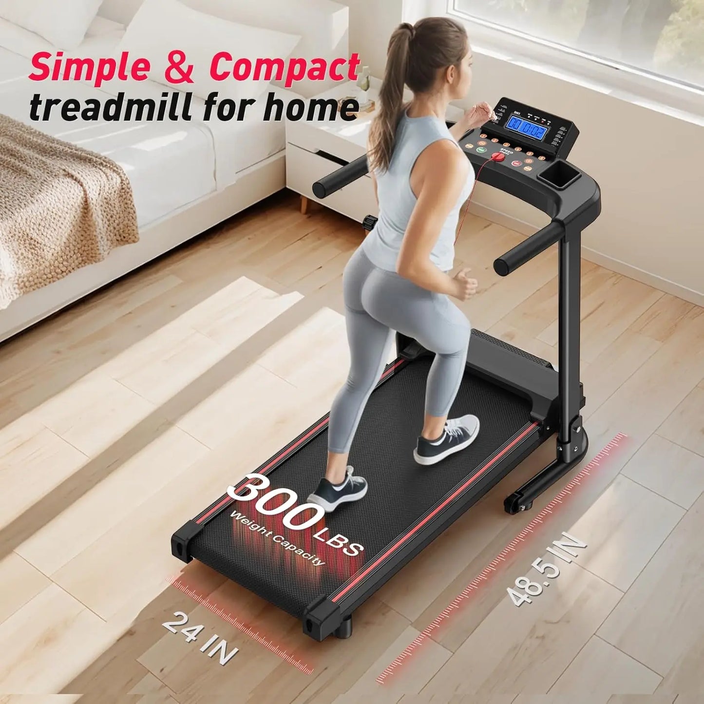 Home Gym Treadmills Silent Running Machine Space Saving Fitness Equipment Indoor Electric Treadmill Foldable Home Use Treadmill