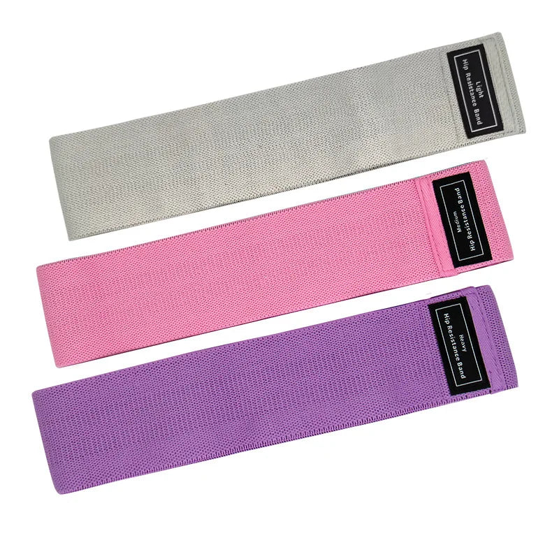 2024 New Arrival Home Workout Fitness Custom Logo Elastic Fabric Non Slip Rubber Hip Booty Yoga Resistance Band