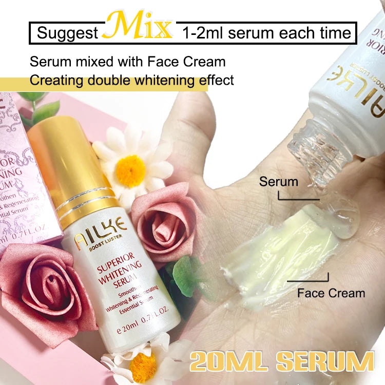 AILKE Whitening Moisturizing Facial Cream, Naturally Brighten Skin Tone, Remove Dark Spots, Clean Skin With Nicotinamide Spf35+