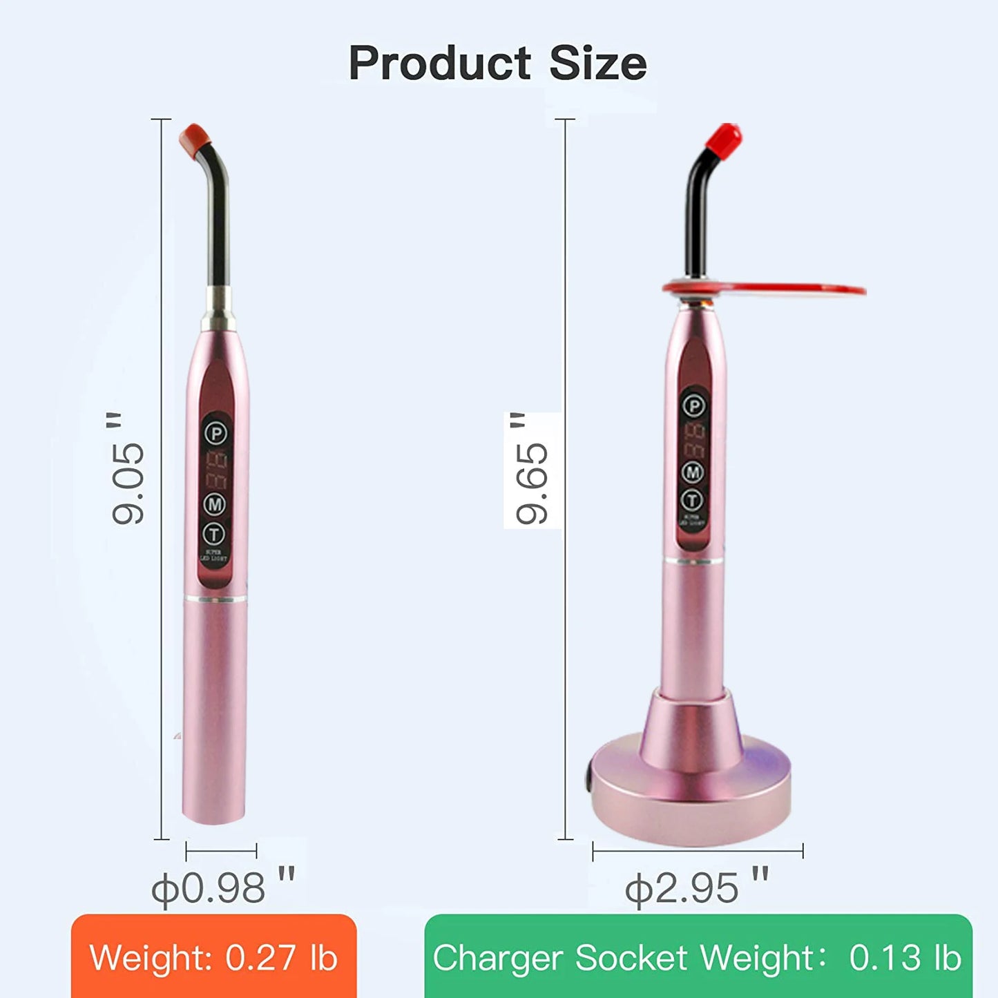 New Dental Wireless LED Curing Light Cure Lamp Pink Dental Product Dentist Tool Kits Orthodontic Use