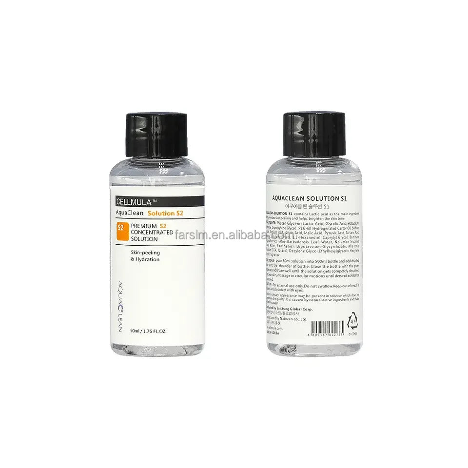 Korea Aqua Peel Solution ABC 3 Bottles Hydra Dermabrasion Facial Cleansing Blackhead Liquid for Deep Cleaning