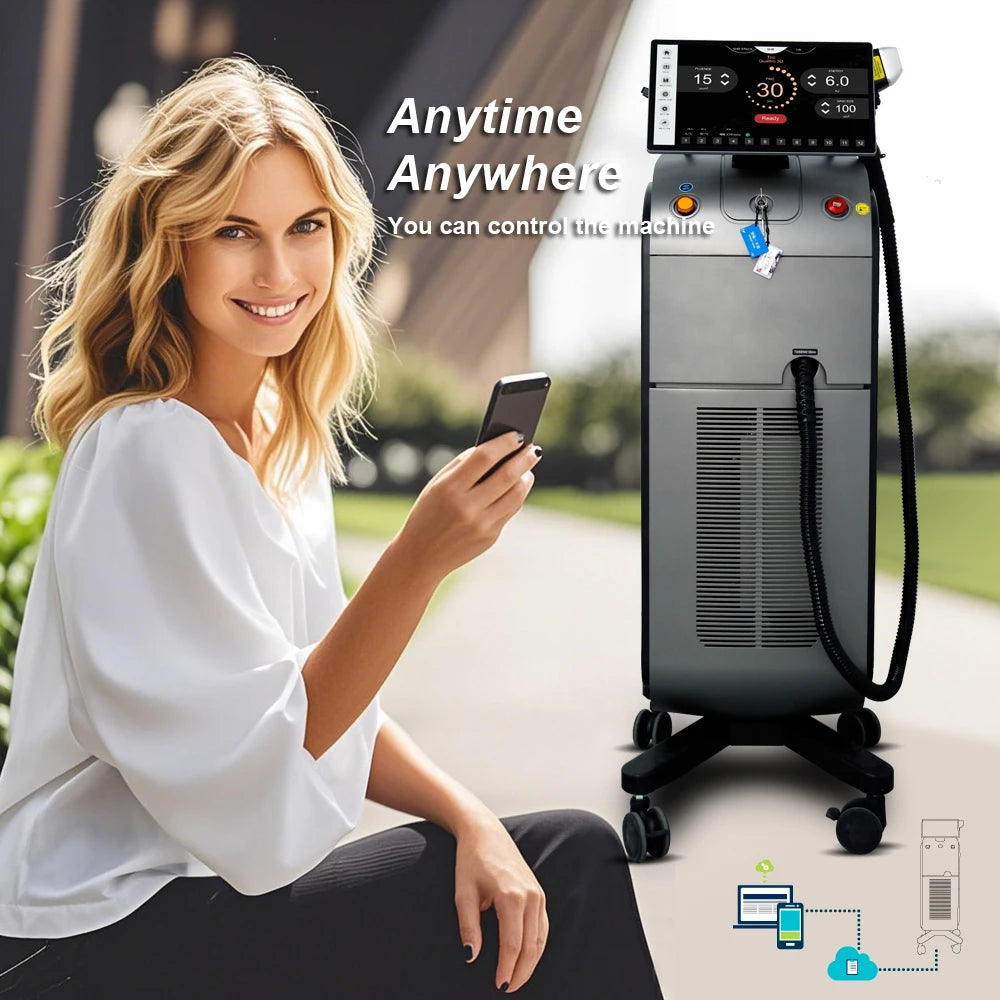 KM Triple Wave Ice Titanium Platinum/ 4 Waves 755 1064 808 940nm Diode Laser Hair Removal/alexandrite Laser Hair Removal Machine