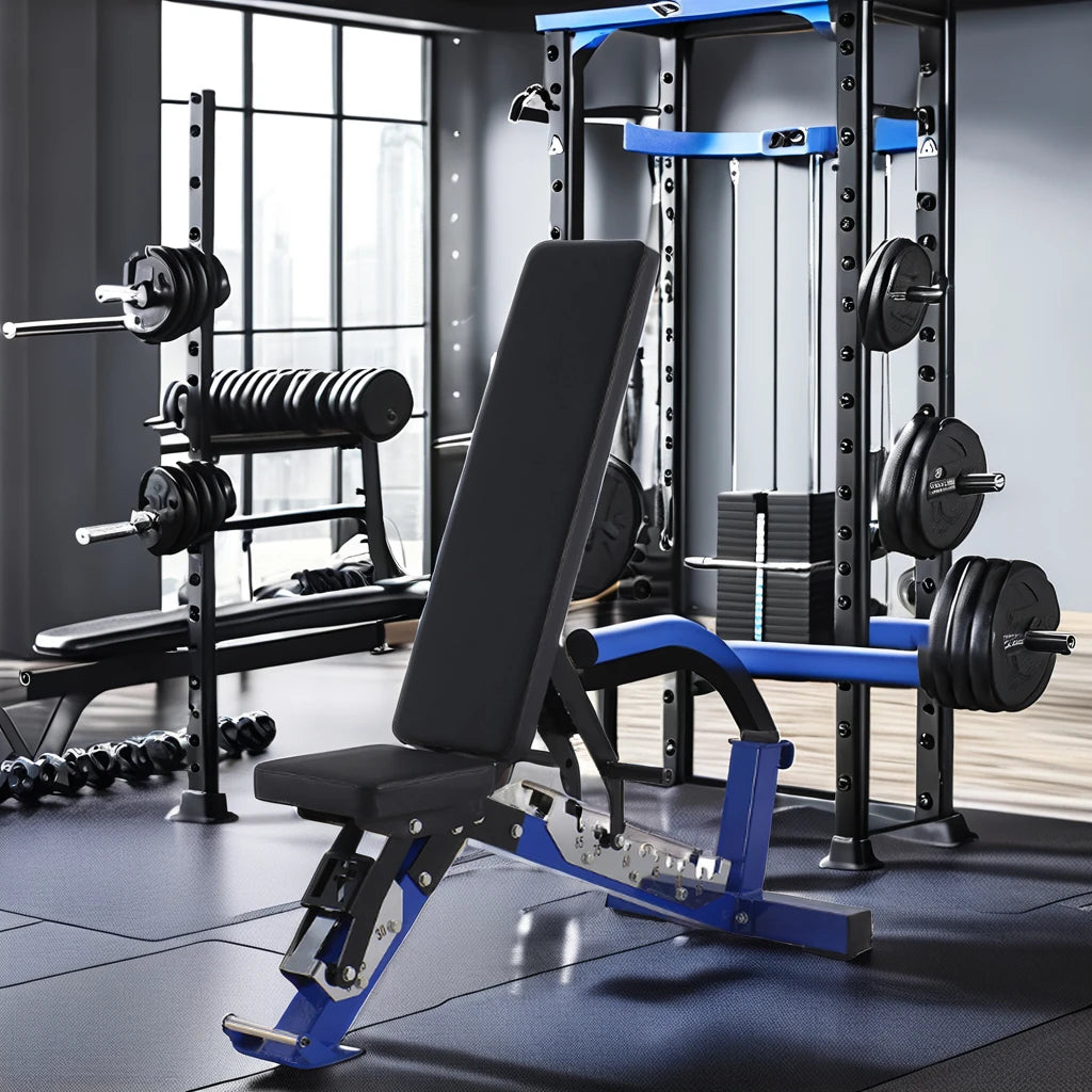 Adjustable Home Gym Metal Fitness Equipment Wholesale Foldable Dumbbell Press Flat Style for Bodybuilding Weight Training