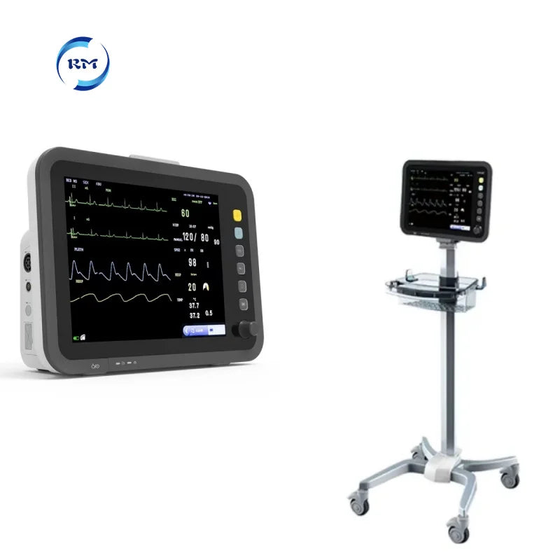 Multi-Parameters 12.1" Touch Screen Patient Monitor with SpO2/EtCO2/NIBP Hospital Monitor with Central Monitoring Function