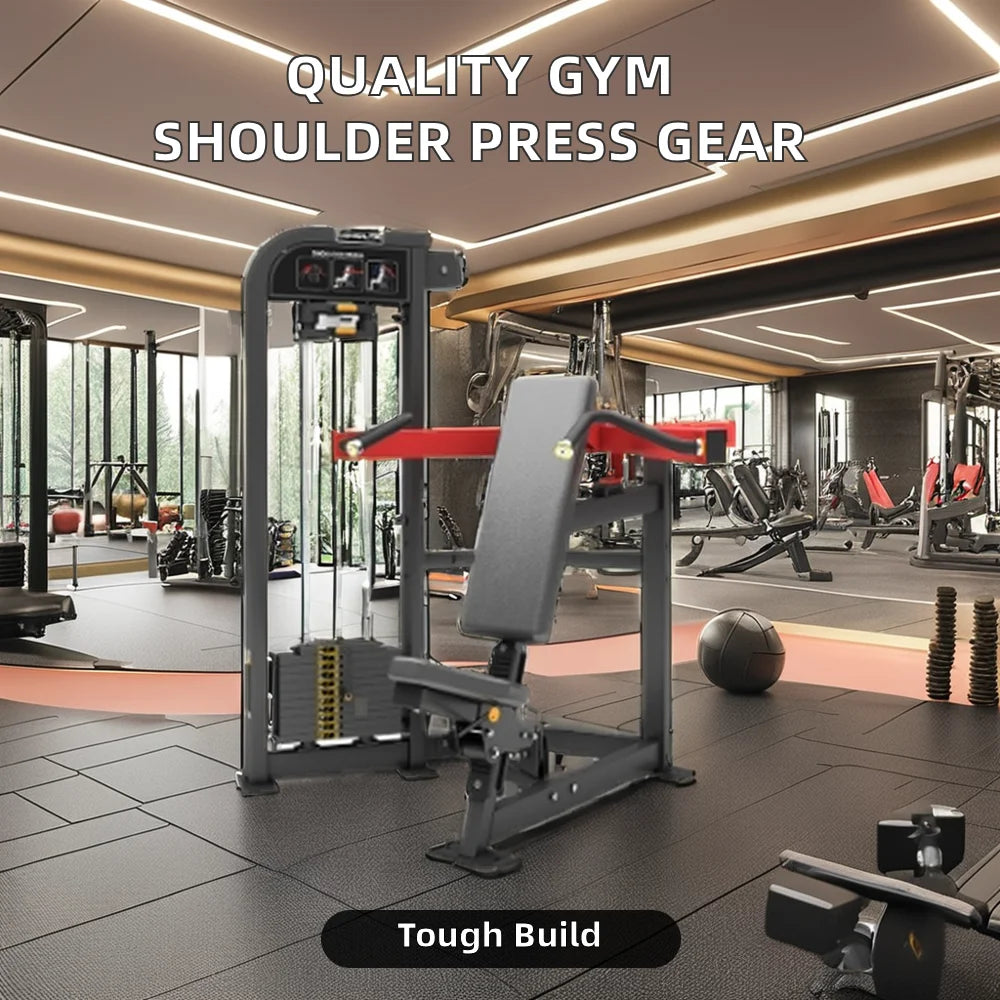 High Quality Steel Shoulder Press Gym Equipment Good Price Fitness Machines Indoor Exercise Pin Load Selection Machines