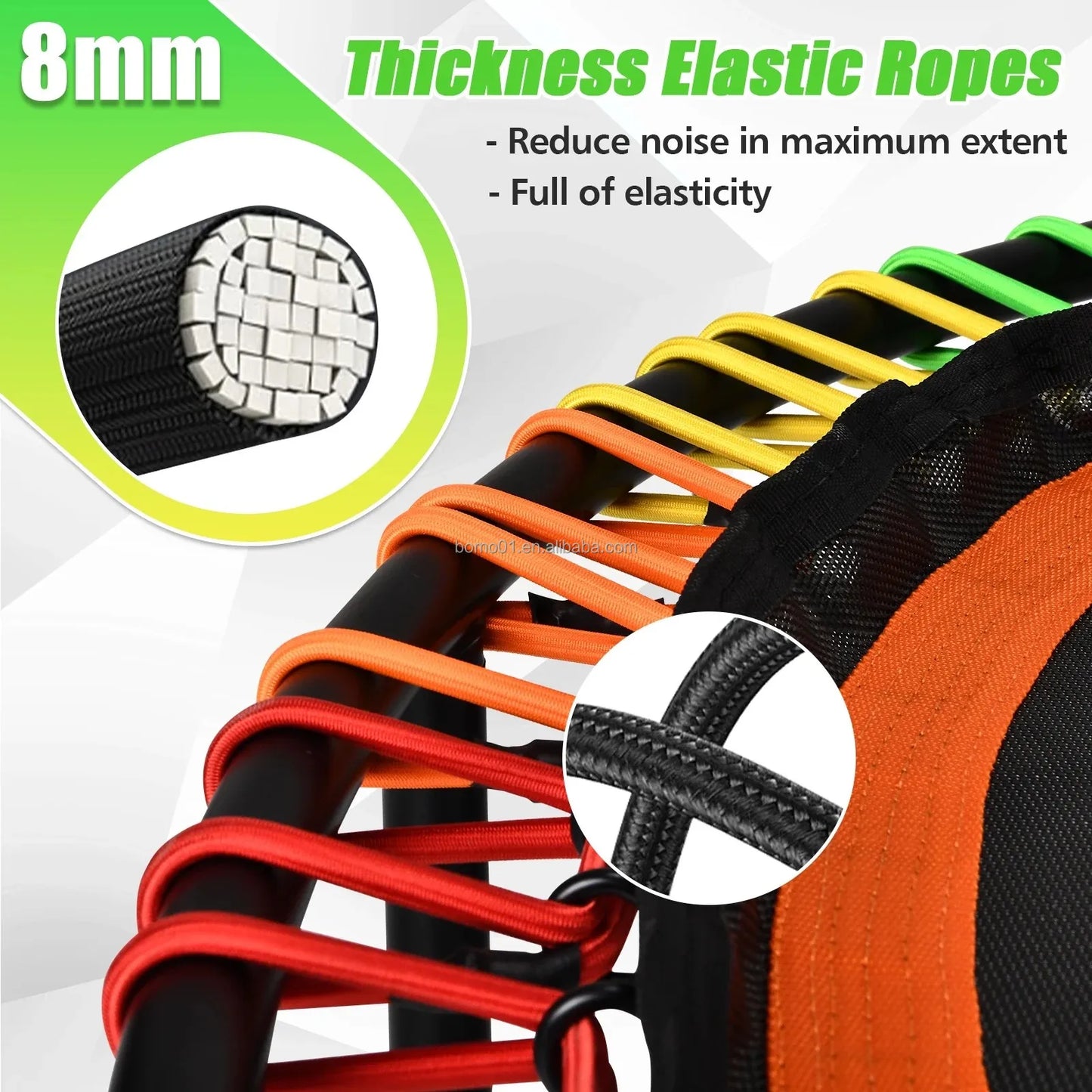 Zoshine Indoor 48 Inch ultra Quiet Foldable Fitness Trampoline Sports Training Trampoline