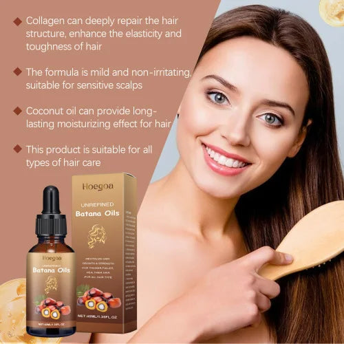 Hoegoa Batana Hair Care Oil Repair Dry And Irritated Hair Moisturize Scalp And Smooth Daily Massage Hair Care Oil