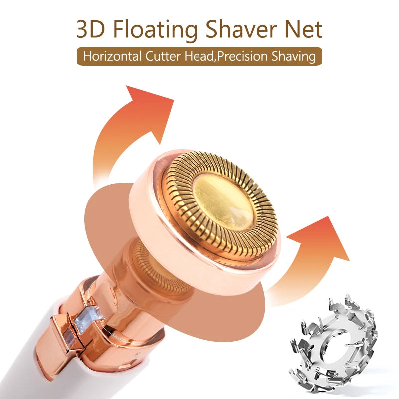 Electric Eyebrow Puller 2 IN 1 Facial Body Hair Remover Mini Portable USB Brows Eyebrow Trimmer Hair Shaver for Men& Women