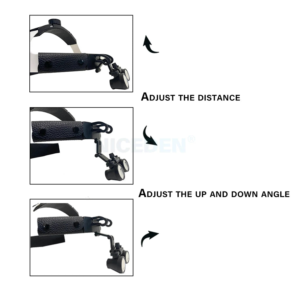 2.5X/3.5X Dental Binocular Magnifier Headlight Magnifying Glasses Dentist Tool Dental Instrument