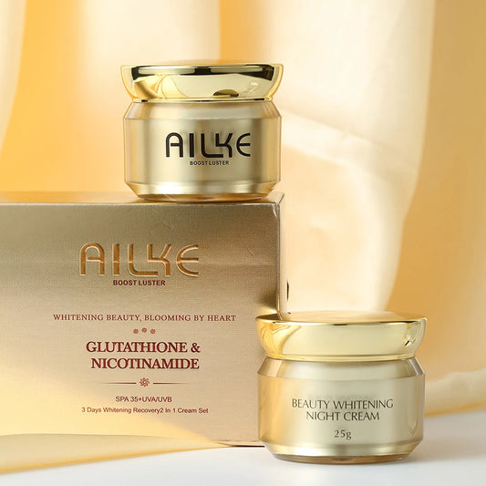 AILKE Whitening Moisturizing Facial Cream, Naturally Brighten Skin Tone, Remove Dark Spots, Clean Skin With Nicotinamide Spf35+