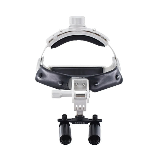 5X / 6X Dental Magnifier Binocular Kepler Loupes Headband Adjustable with LED Headlight 5W Dentist Surgical Headlamp Tools