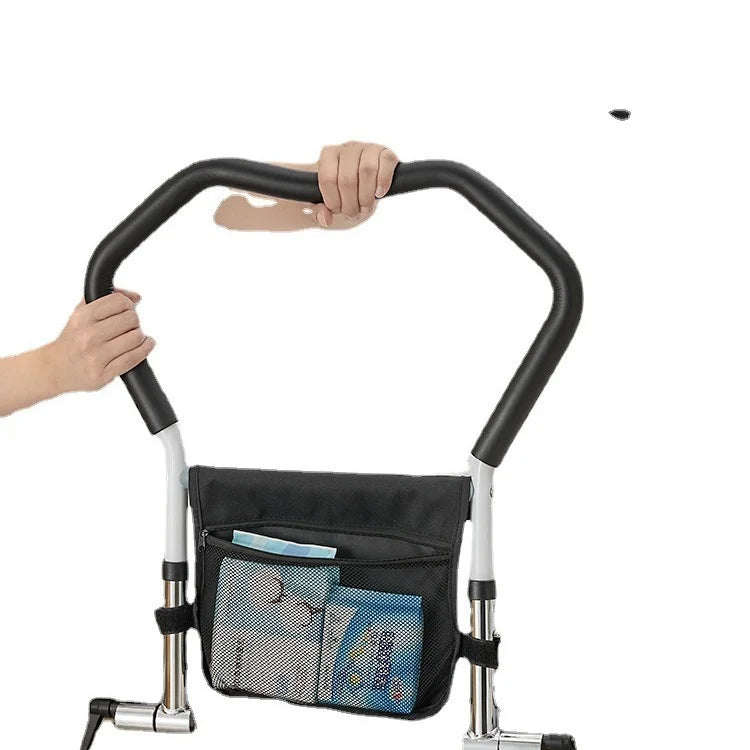 Patient Folding Walker Portable Adjustable Bed Assist Rail Walking Sticks for Disabled