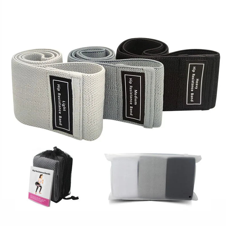 2024 New Arrival Home Workout Fitness Custom Logo Elastic Fabric Non Slip Rubber Hip Booty Yoga Resistance Band