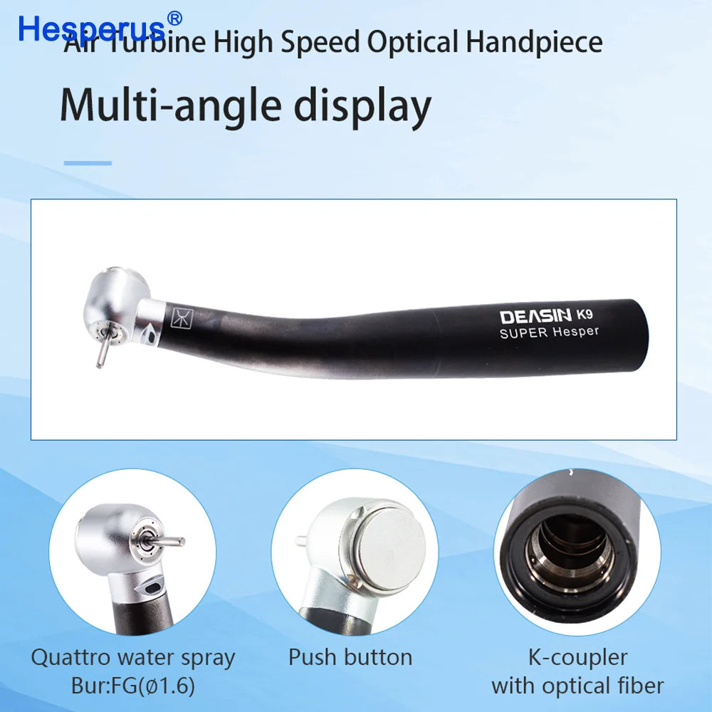 DEASIN Dental Fiber Optic Handpiece Torque Head Air Turbine Ceramic Bearing Dentist Tool Fit for KV Four Spray Torque Head