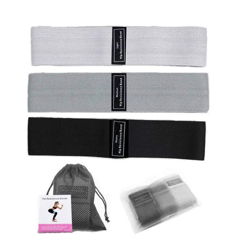 2024 New Arrival Home Workout Fitness Custom Logo Elastic Fabric Non Slip Rubber Hip Booty Yoga Resistance Band