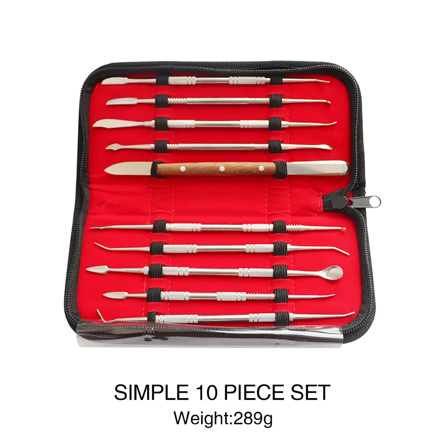 10PCS Dental Lab Stainless Steel Wax Carving Tool Set Dentist Sculpture Knife Dentistry Instrument