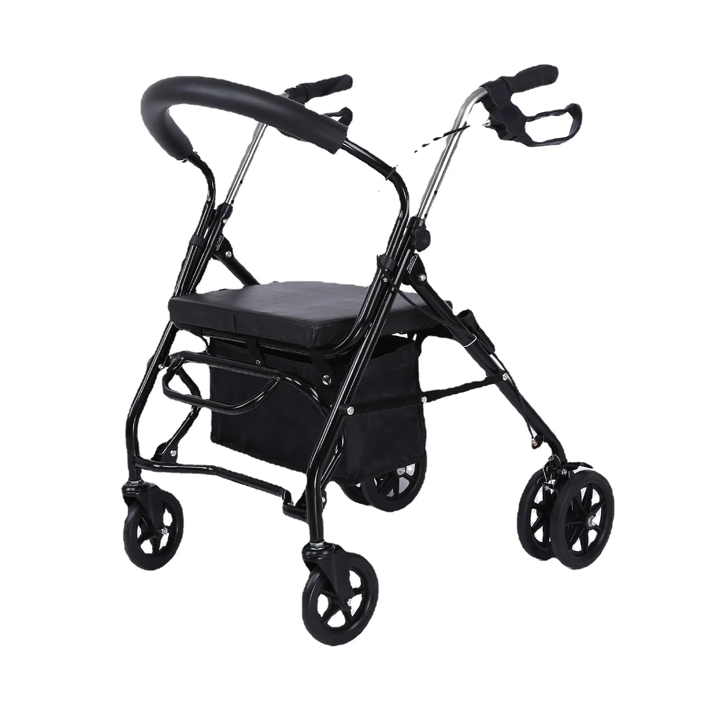 Elderly Products Medical Walker Elder Wheel Frame Walker Mobility Aluminum Alloy Hospital Two-button Folding walker