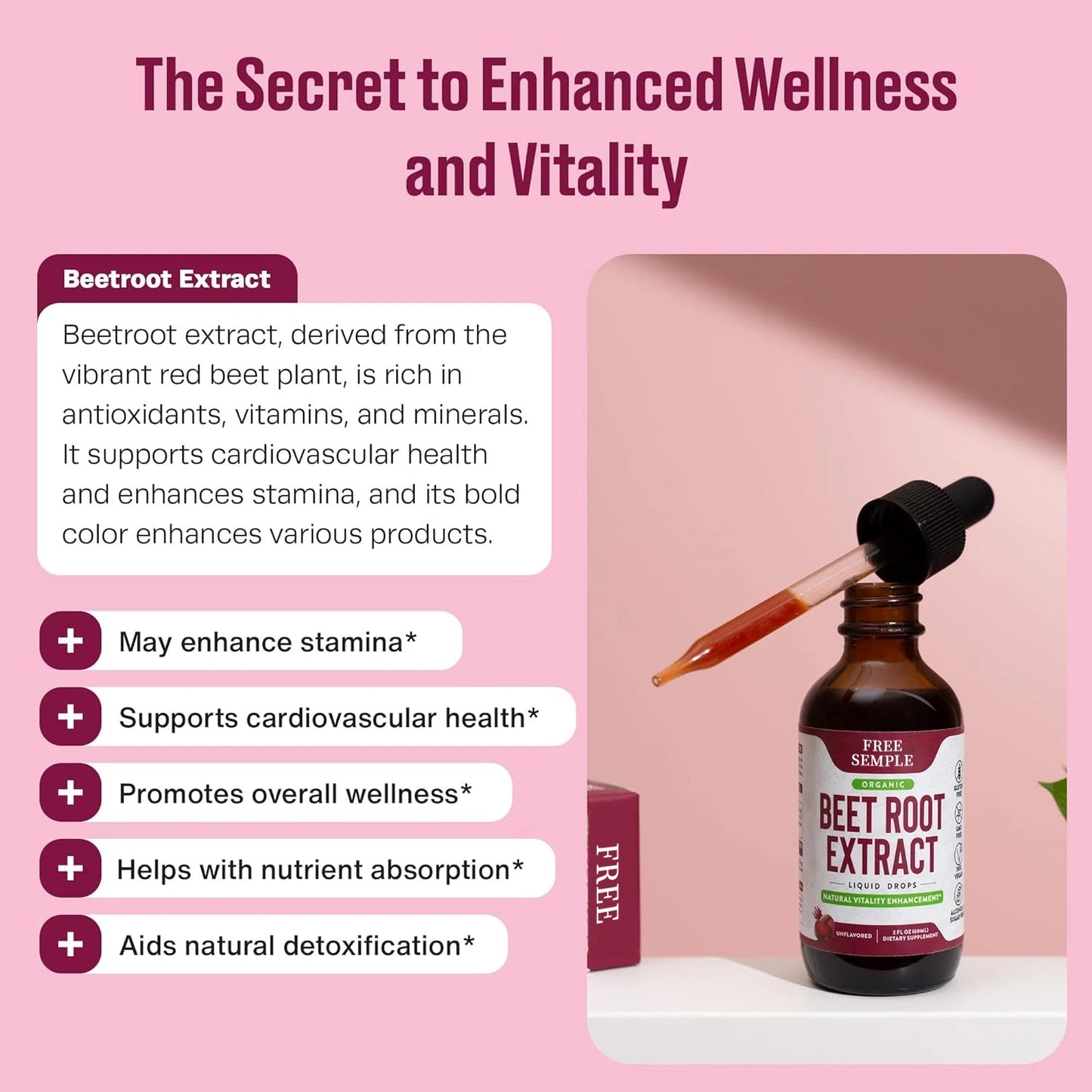 Free Sample Vegan Beet Root Liquid Supplement Liquid Beets Extra Fast Absorption with Beet Root Organic Extract