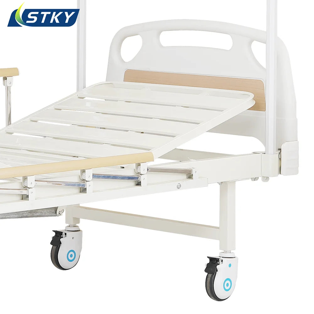Medical Multifunctional Aluminum Alloy Manual 2 Crank Patient Orthopedic Feram Hospital Bed