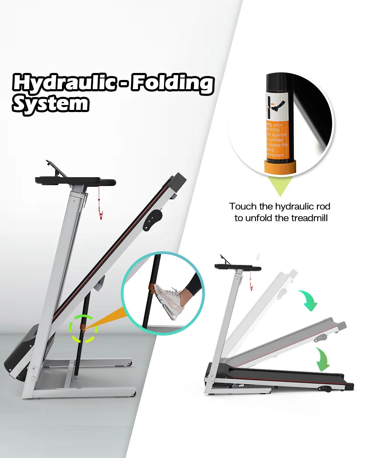 Smart Fitness Exercise Treadmill Running Walking Pad LED Display Portable Running Machine With Handle Treadmill
