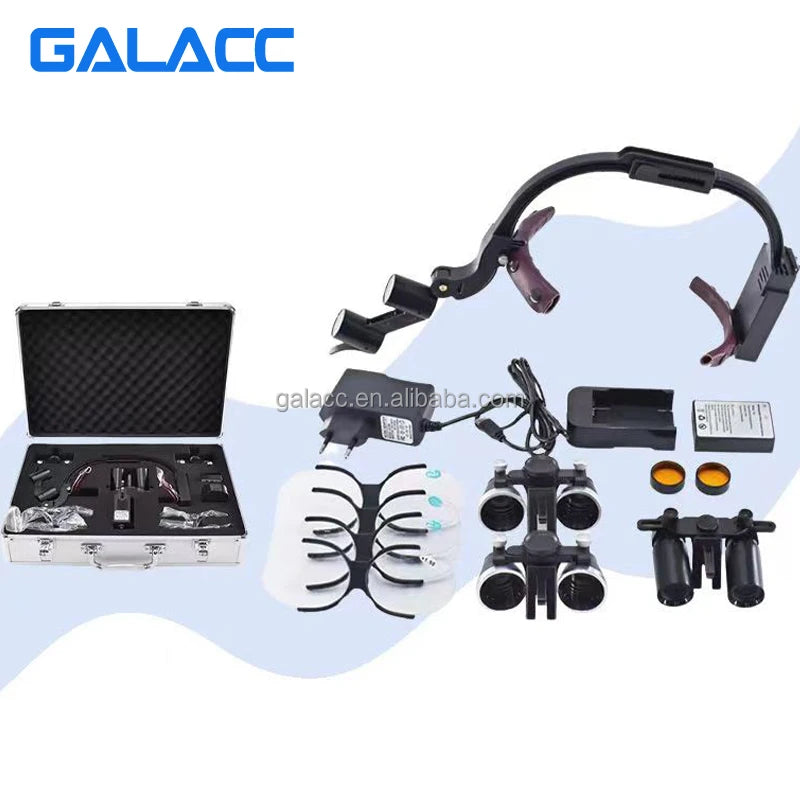 Dental Loupes 5x/6x Headband Adjustable Dentist Surgical Headlamp Dentistry Magnifier Dental Led Headlight Binocular Loupes