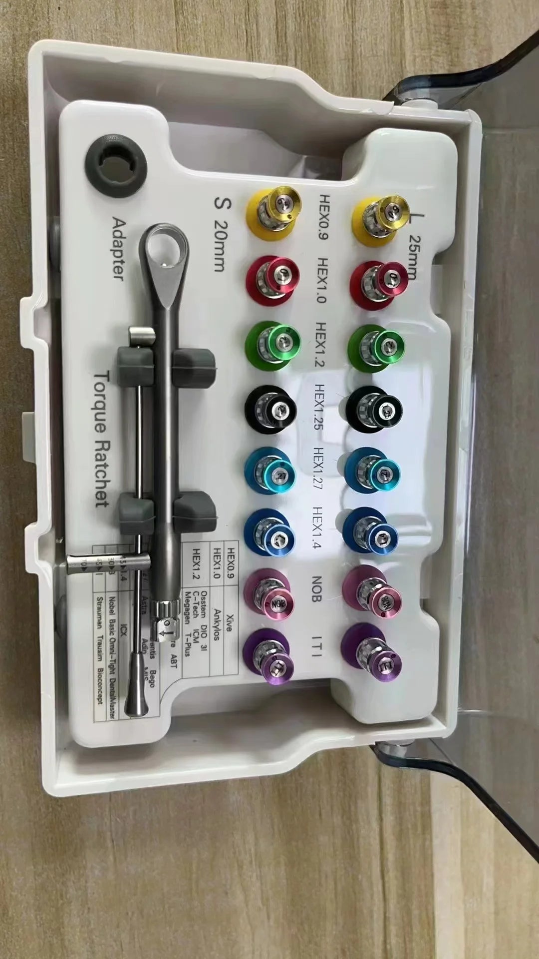 Dental Implant Manual Kit Surgical Instruments Universal Prosthetic Screwdrivers Torque Wrench Repair Tools Restoration Dentist