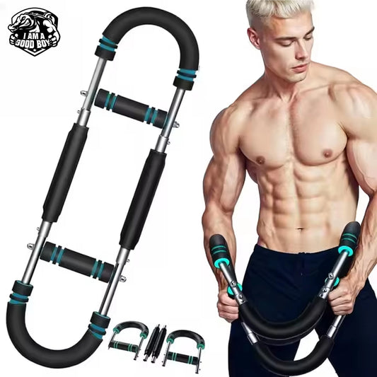 Adjustable 30KG-50KG Power Wrists Trainer Twister Arm Exerciser for Strength Cardio Training Full-Body Combo Spring Bars for Men