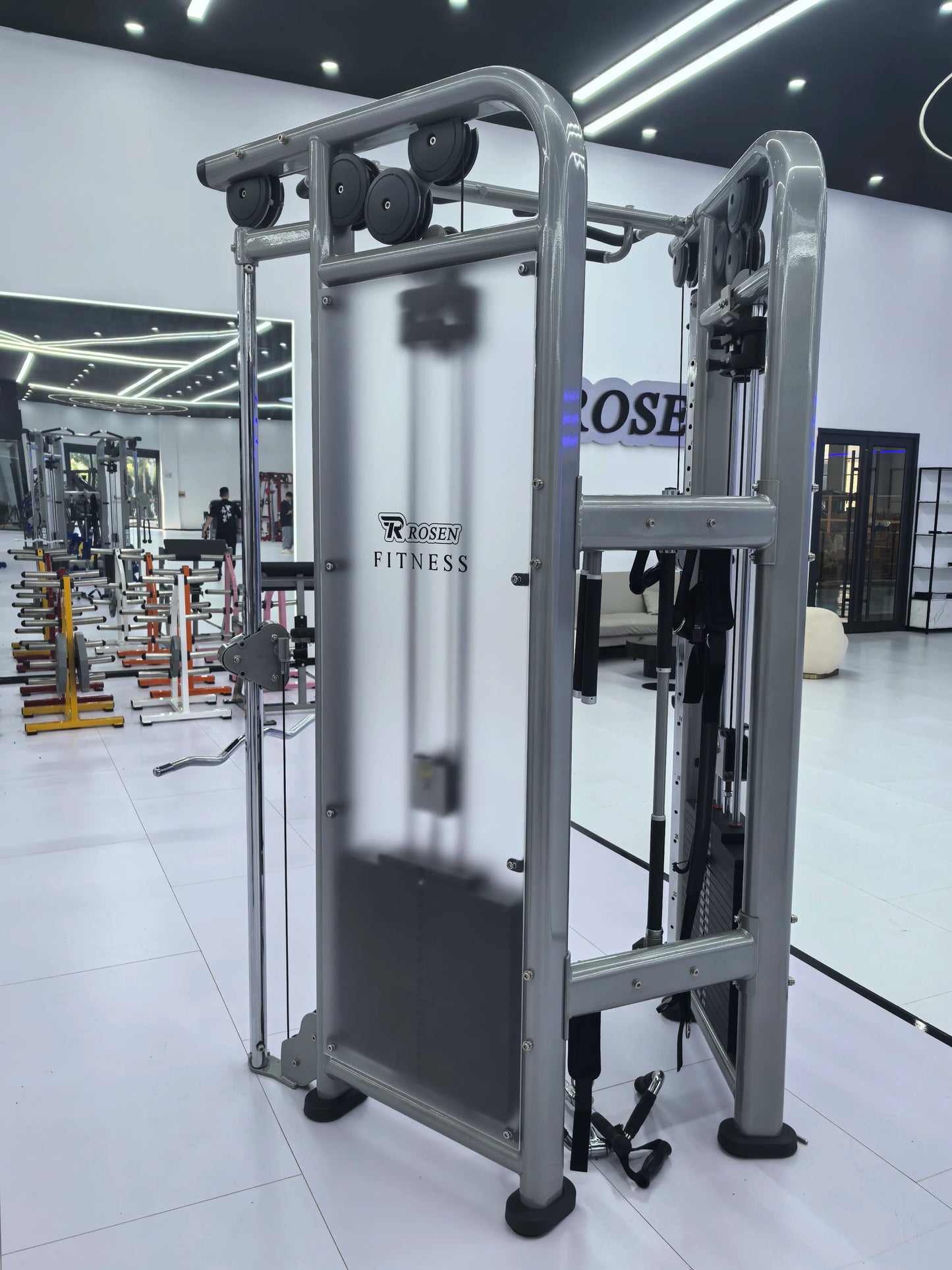 Source Factory Indoor Workout ROSEN Fitness Equipment Bodybuilding Galvanized Steel Dual Adjustable Pulley for Gym Centre