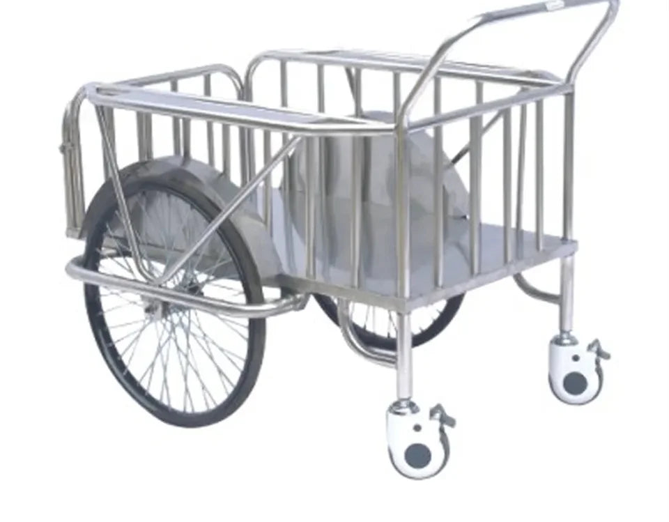 Hot Sale Hospital Medical All Stainless Steel Delivery Trolley Stainless Steel Laundry Rv