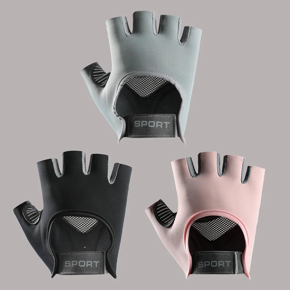 Wholesale Half-Finger Fitness Gloves Summer Sports Breathable Polyester Design for Weightlifting Outdoor Riding for Frisbee