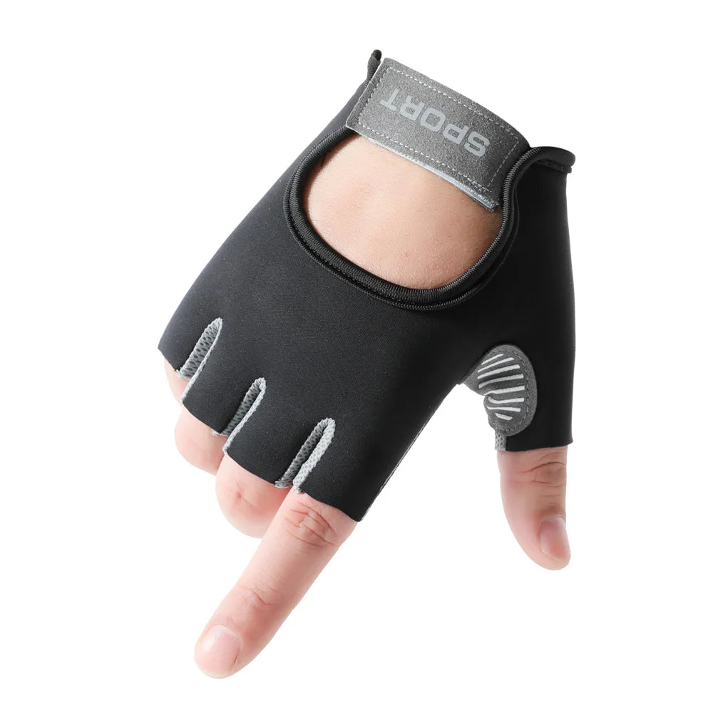 Wholesale Half-Finger Fitness Gloves Summer Sports Breathable Polyester Design for Weightlifting Outdoor Riding for Frisbee