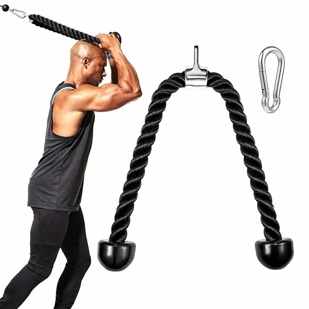 Wholesale Nylon Gym Cable Machine Attachments Tricep Pull Down Rope Fitness for Indoor Exercise Training