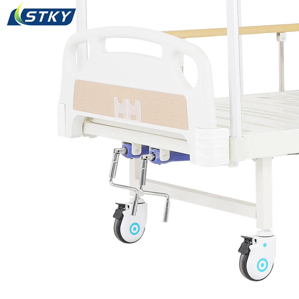 Medical Multifunctional Aluminum Alloy Manual 2 Crank Patient Orthopedic Feram Hospital Bed
