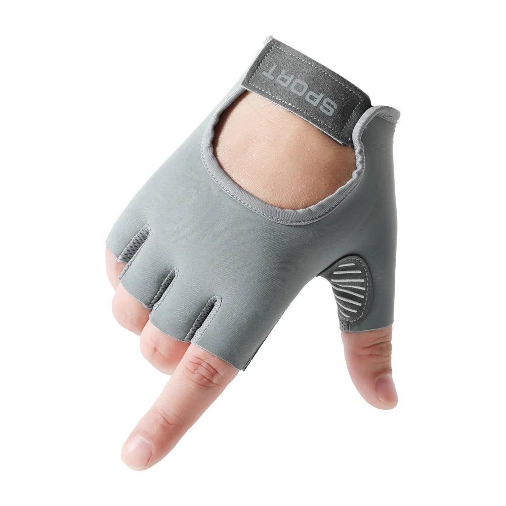 Wholesale Half-Finger Fitness Gloves Summer Sports Breathable Polyester Design for Weightlifting Outdoor Riding for Frisbee