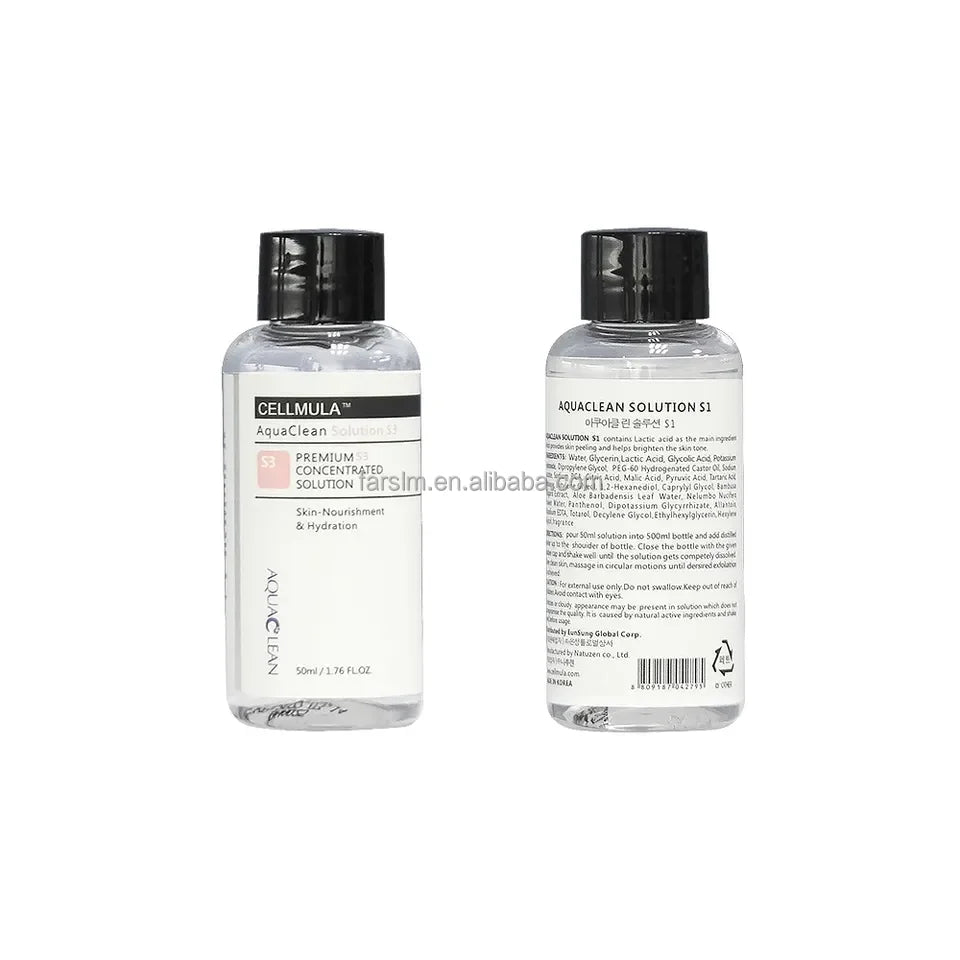 Korea Aqua Peel Solution ABC 3 Bottles Hydra Dermabrasion Facial Cleansing Blackhead Liquid for Deep Cleaning
