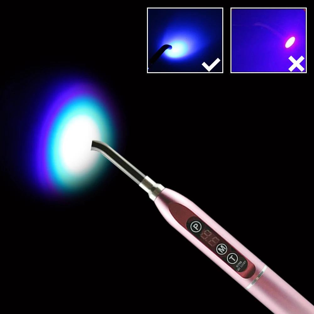 New Dental Wireless LED Curing Light Cure Lamp Pink Dental Product Dentist Tool Kits Orthodontic Use