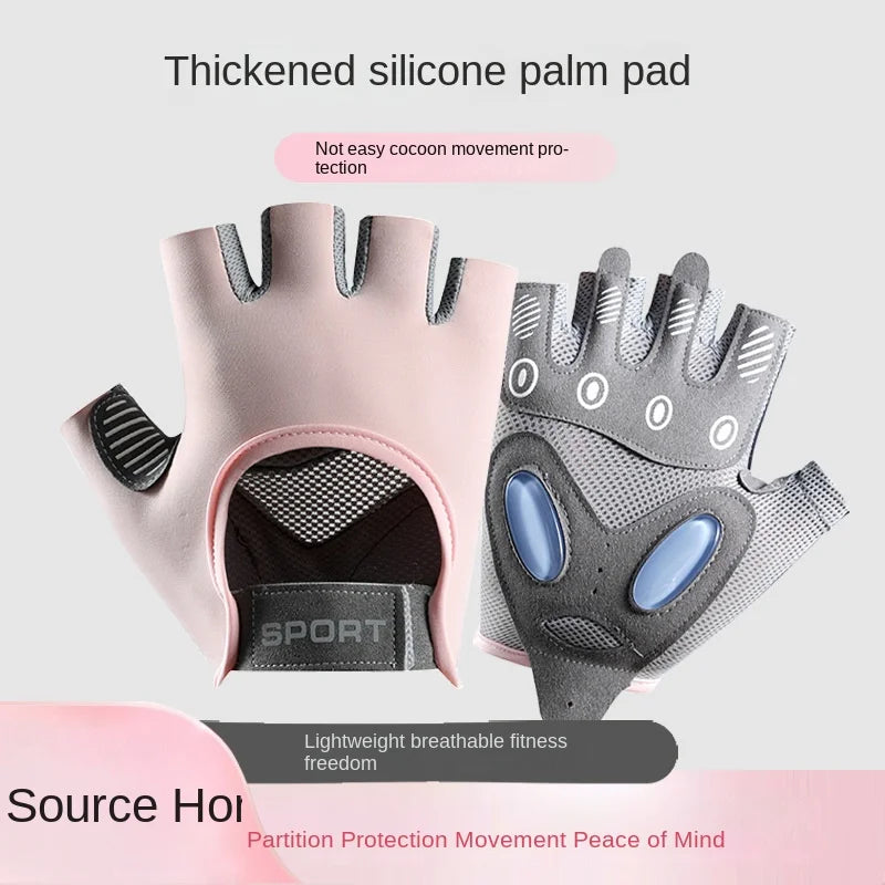 Wholesale Half-Finger Fitness Gloves Summer Sports Breathable Polyester Design for Weightlifting Outdoor Riding for Frisbee
