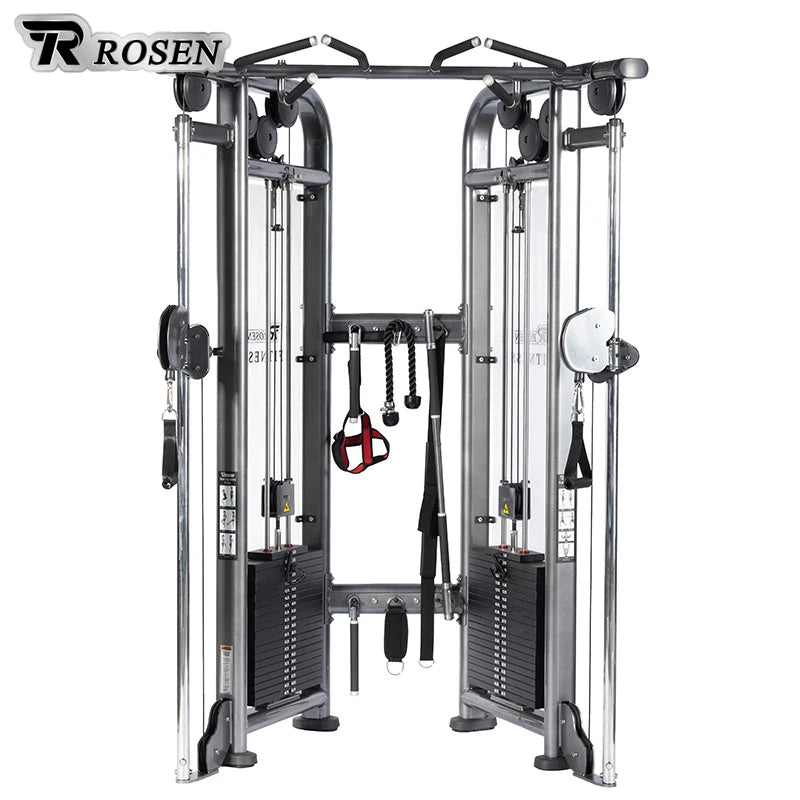 Source Factory Indoor Workout ROSEN Fitness Equipment Bodybuilding Galvanized Steel Dual Adjustable Pulley for Gym Centre