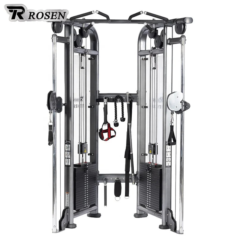Source Factory Indoor Workout ROSEN Fitness Equipment Bodybuilding Galvanized Steel Dual Adjustable Pulley for Gym Centre