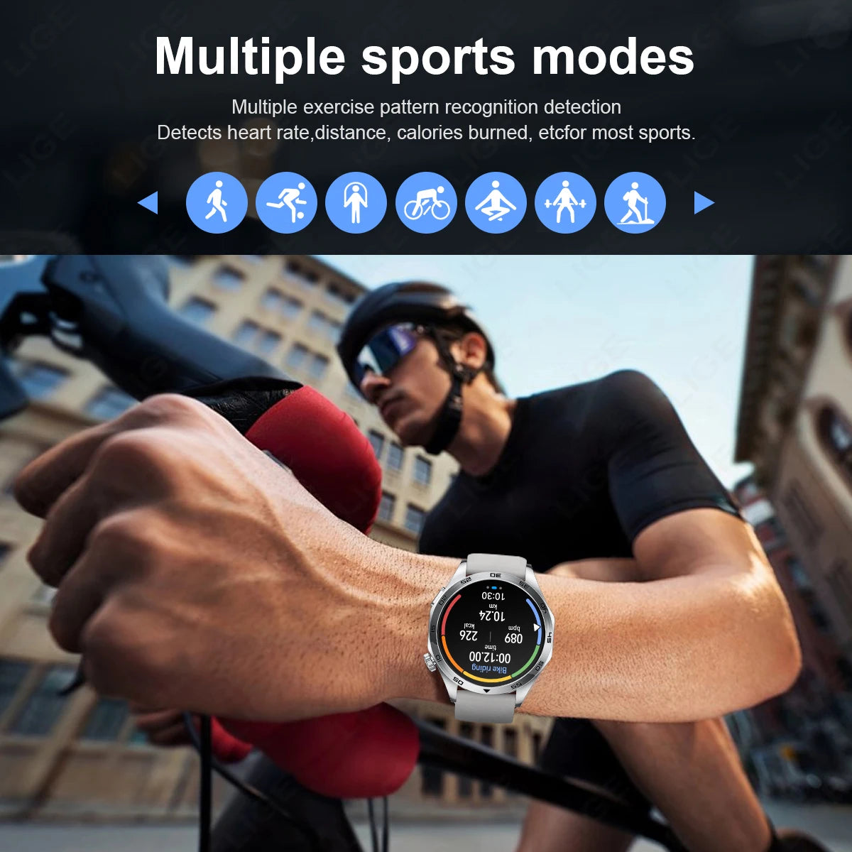 LIGE ECG AI Healthy Diagnose Smart Watch Men Blood Oxygen Blood Pressure Sleep Monitoring Bluetooth Call Health Smartwatch Women