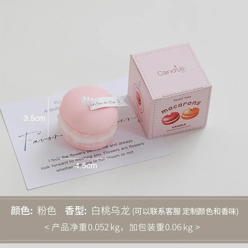 1Pc Lovely Mini Macaron Scented Candle Girls Bedroom Living Room Air Fragrancing Scented Home Decoration Wedding Souvenir Gift