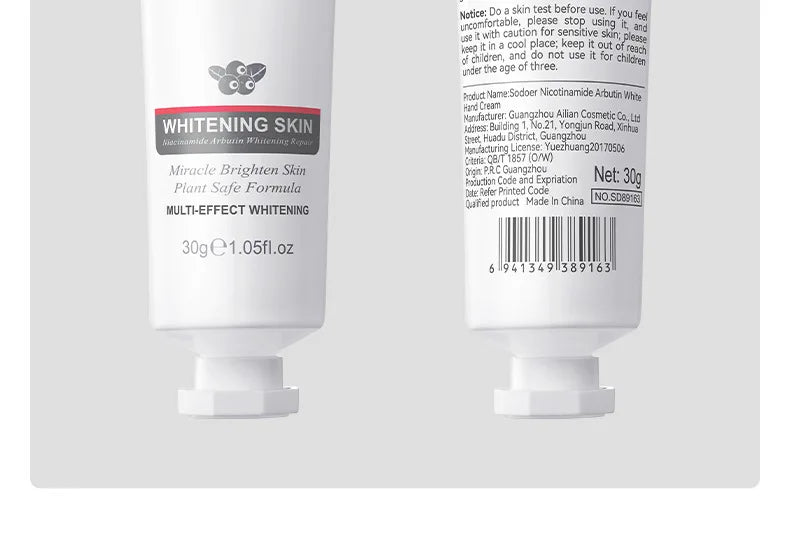 1/2pcs SADOER Niacinamide Arbutin Hand Cream Moisturizing Non Greasy Nourishing Anti Dry Crack Hydrating Hands Skin Care