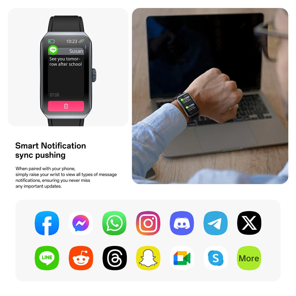 LIGE Smart Watch Health Heart Rate Monitoring Message Smart Reminder Mulit Sport Mode IP68 Waterproof Smartwatch For Android IOS