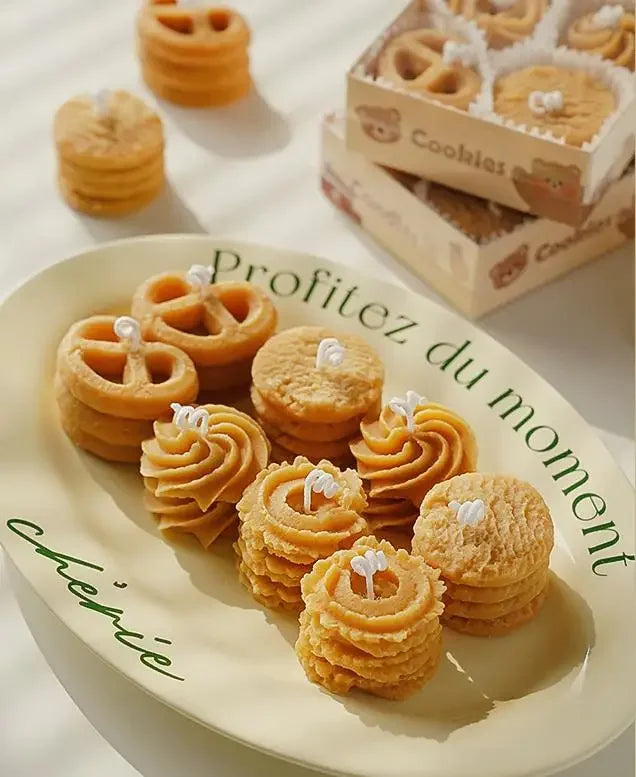 Four Cookies Aromatherapy Candles Wholesale Aromatherapy Gift Box with Gift Creative Candle Ins Style Gift Modeling Wax